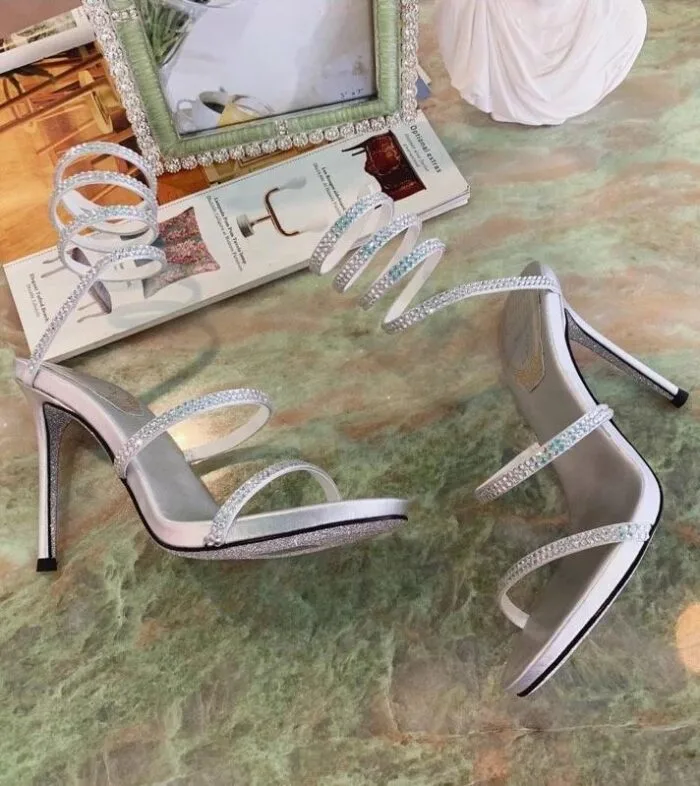 Sandália Salto Rene Caovilla Cleo Strass - Loja Must Have