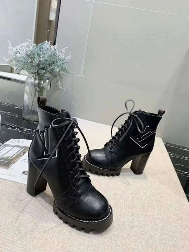 Preços baixos em Botas Preto Bota Louis Vuitton para mulheres