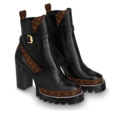 Botas de tornozelo Louis-Vuitton silhueta autênticas