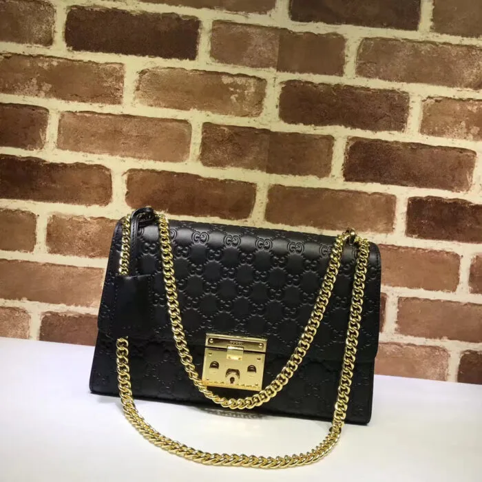 Bolsa Padlock Shoulder Gucci Signature - Loja Must Have