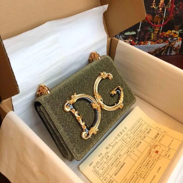 Bolsa Baroque Logo Gold Dolce&Gabbana - Loja Must Have