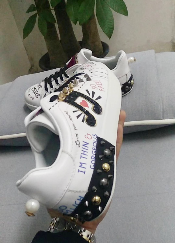 Tênis Portofino Dolce&Gabbana nota musical Sneaker - Loja Must Have