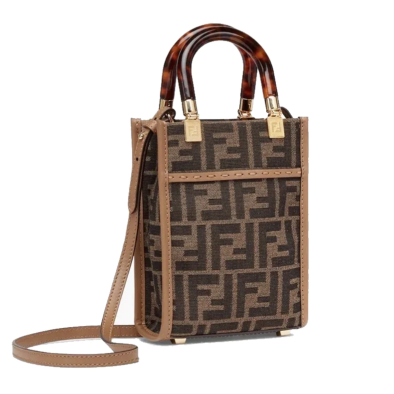 Bolsa Fendi FF grande Sunshine Shopper Motif Marrom – Loja Must Have