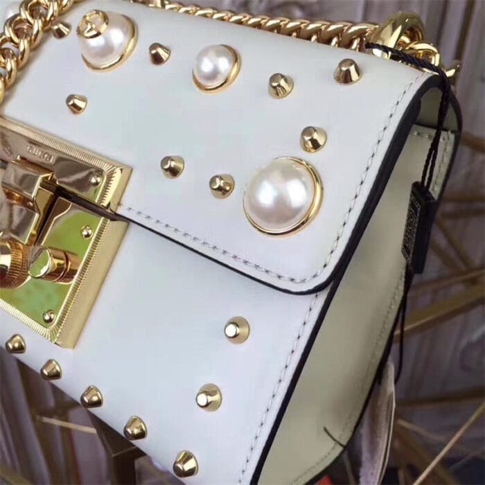 Bolsa Padlock Studded Pérolas GG Gucci - Loja Must Have