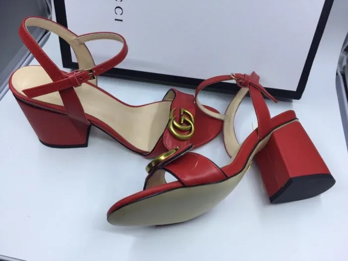 Sandália salto médio Double G Gucci - Loja Must Have