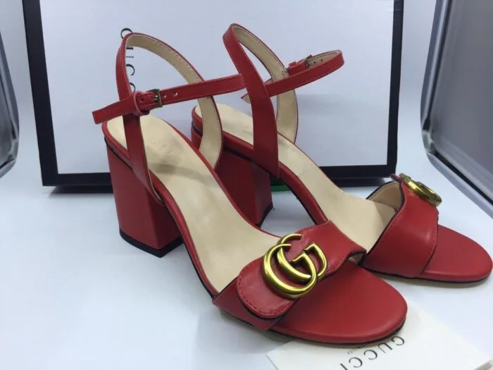 Sandália salto médio Double G Gucci - Loja Must Have
