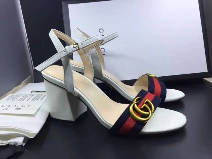 Sandália salto médio Double G Gucci - Loja Must Have