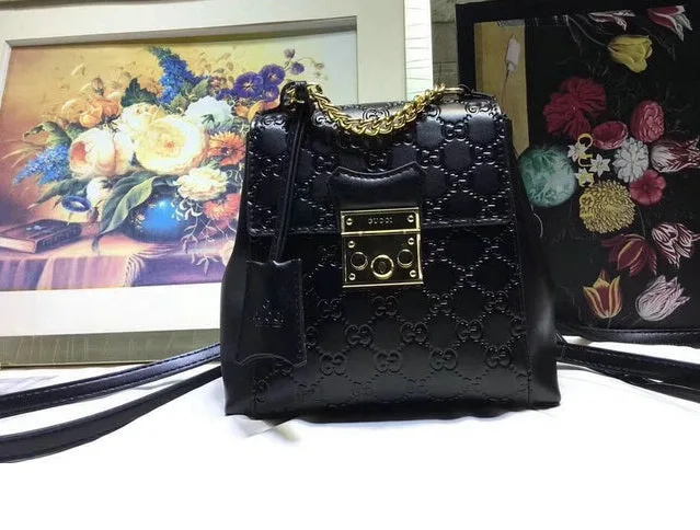 Mochila Padlock Gucci Signature Loja Must Have