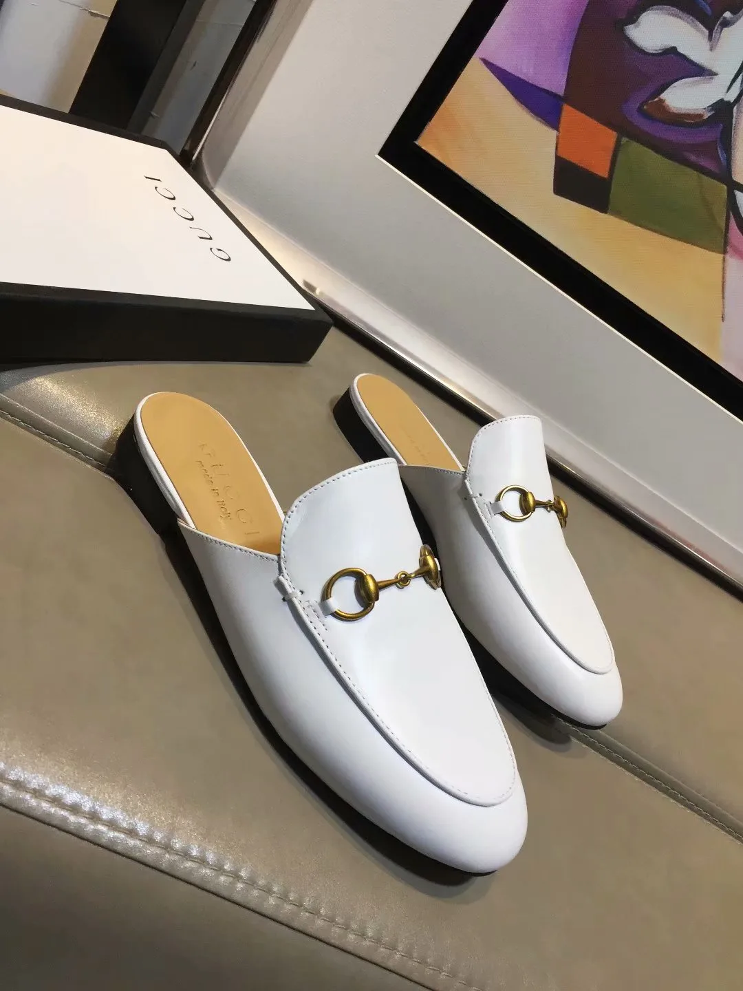 Mule Slipper Gucci Princetown couro - Loja Must Have