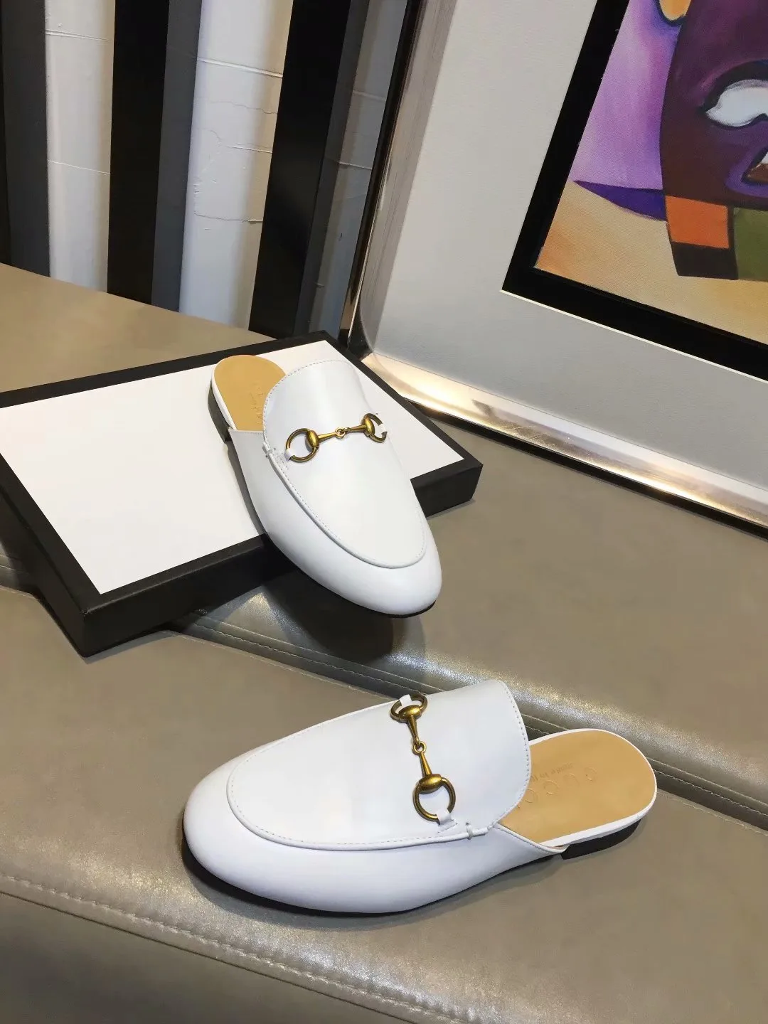 Mule Slipper Gucci Princetown couro - Loja Must Have