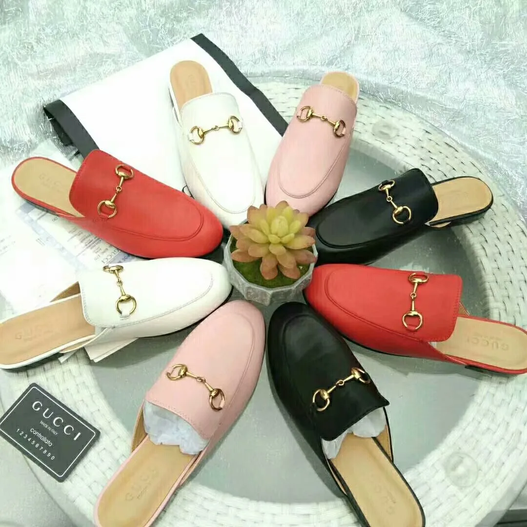 Mule Slipper Gucci Princetown couro - Loja Must Have