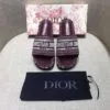 Sandália Slide Plataforma Dior Dway Monogram - Loja Must Have