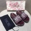 Sandália Slide Plataforma Dior Dway Monogram - Loja Must Have