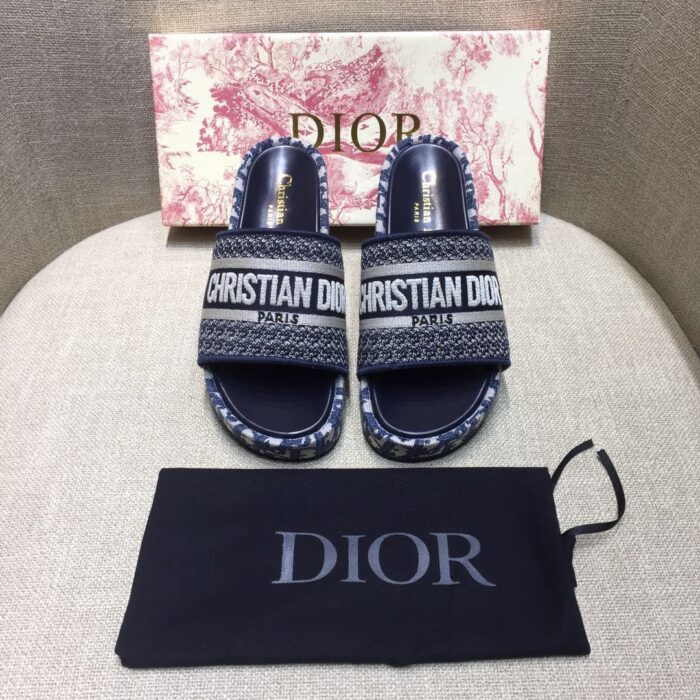 Sandália Slide Plataforma Dior Dway Monogram - Loja Must Have