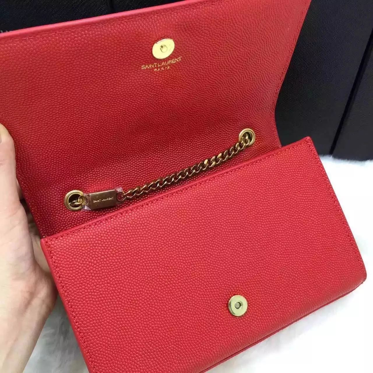 Bolsa Satchel Powder Kate YSL Saint Laurent - Loja Must Have