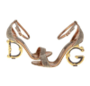 Sandália Lurex D&G Salto Logo Dourado - Loja Must Have