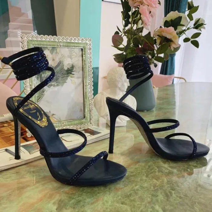 Sandália Salto Rene Caovilla Cleo Strass - Loja Must Have