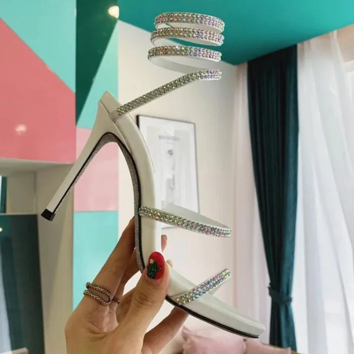 Sandália Salto Rene Caovilla Cleo Strass - Loja Must Have