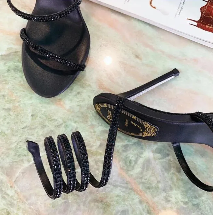 Sandália Salto Rene Caovilla Cleo Strass - Loja Must Have
