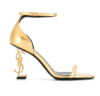 Sandália YSL Opium Saint Laurent dourada - Loja Must Have