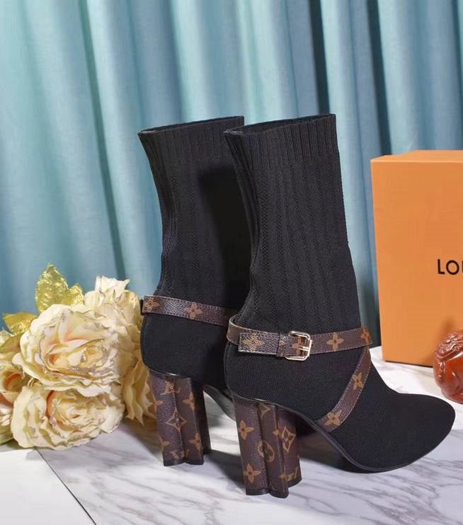 Botas de tornozelo Louis-Vuitton silhueta autênticas