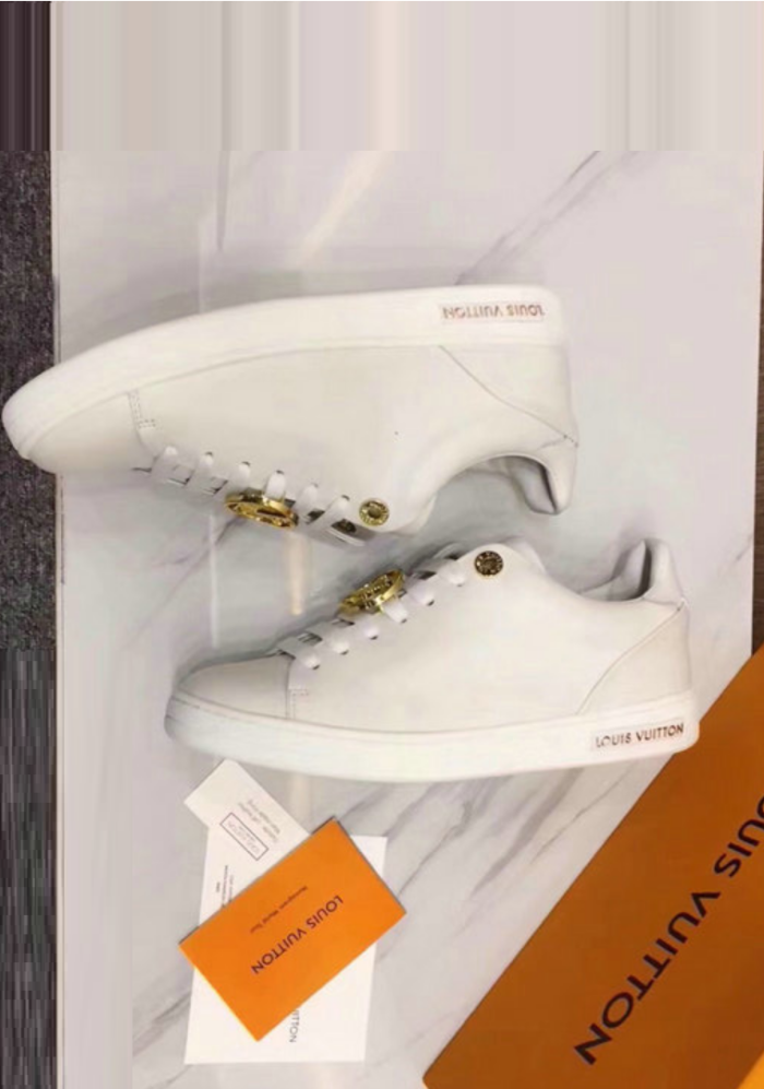 Tênis sneaker Front Row Logo Dourado Louis Vuitton - Loja Must Have