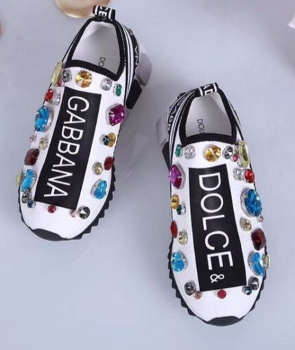 Tênis Dolce&Gabbana Sorrento Embroidery Multicolor Pedras Sneaker - Loja Must Have