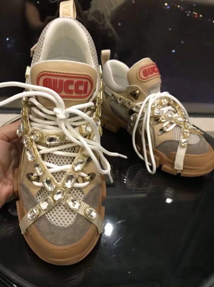 Tênis Gucci Sneaker Flashtrek cristais removíveis - Loja Must Have