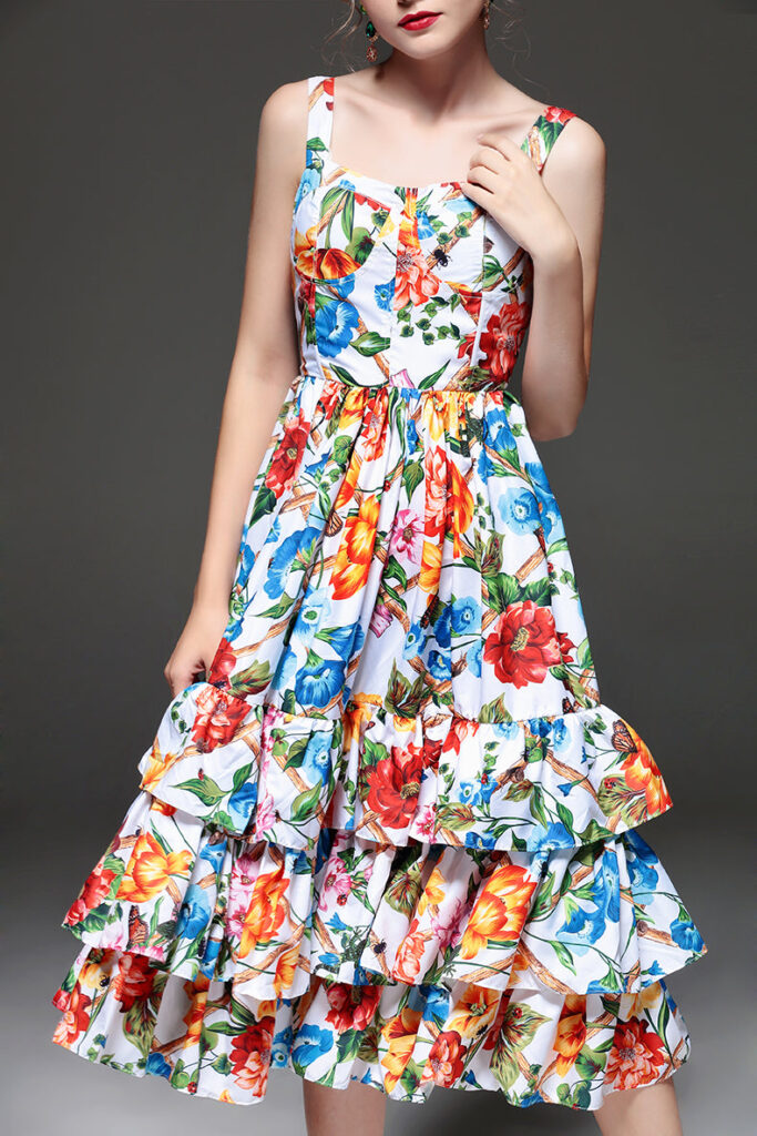 Vestido Floral Dolce&Gabbana Inspired - Loja Must Have