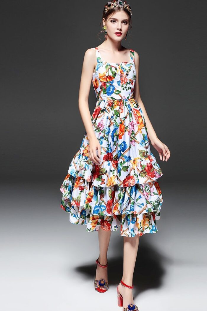 Vestido Floral Dolce&Gabbana Inspired - Loja Must Have